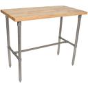 John Boos Cucina Classico Hard Maple Edge Grain Blended Kitchen Table, 48 x 30 x 1 1/2 x 40 inch.