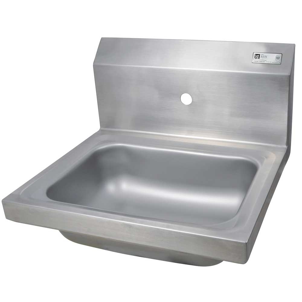 John Boos Stainless Steel Wall Mount Hand Sink with 1 7/8 inch Drain, 14 x 10 x 5 inch.