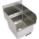 John Boos Stainless Steel Wall Mount Hand Sink with Left and Right Side Splash, 16 x 16 x 10 inch.