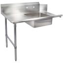 John Boos 14 Gauge Stainless Steel Soiled Dishtable with Left Leg, 108 inch.