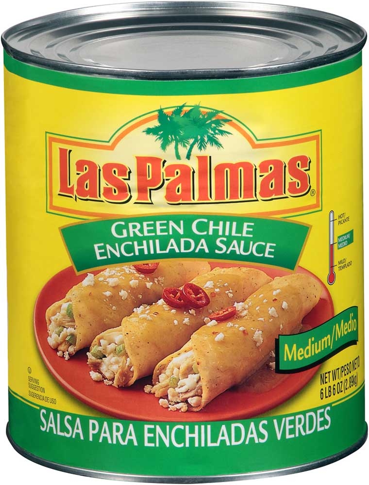 Sauce Las Palmas Green Enchilada Medium, no.10 Can -- 6 Case 10