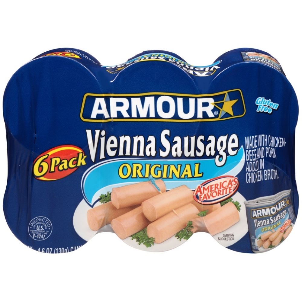 Armour Original Vienna Sausage, 27.6 Ounce -- 8 per case.