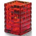 Hollowick Optic Block Ruby Glass Lamp, 3 3/4 x 2 5/8 x 2 5/8 inch.