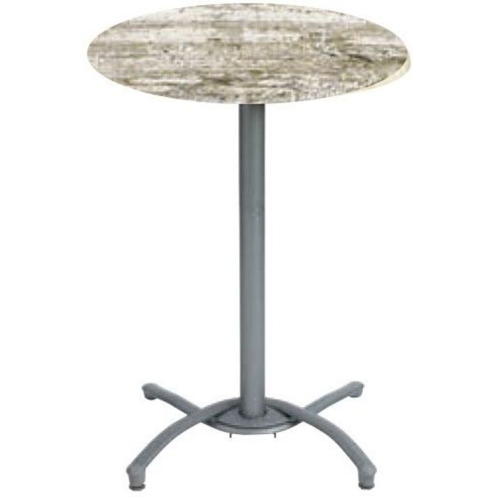 Grosfillex Silver Gray Bar Height Aluminum Table Base.