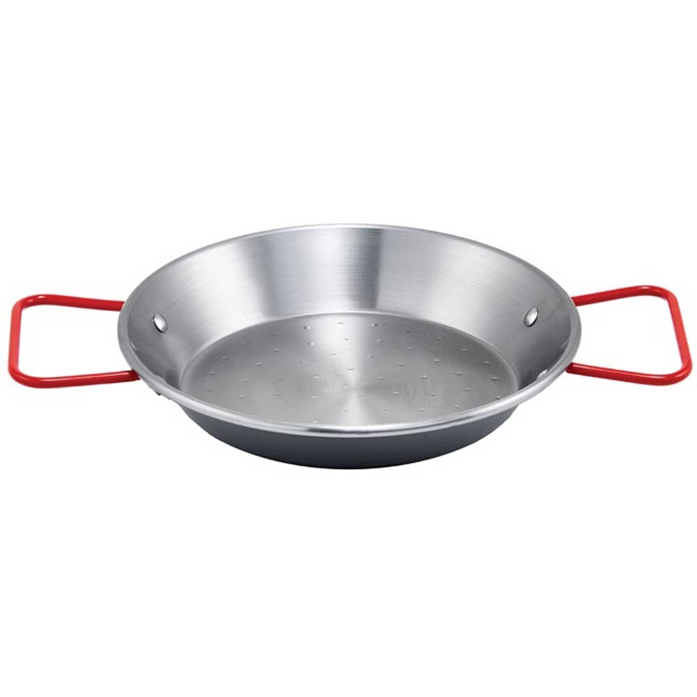 Winco Polished Carbon Steel Paella Pan, 7 7/8 inch -- 12 per case.