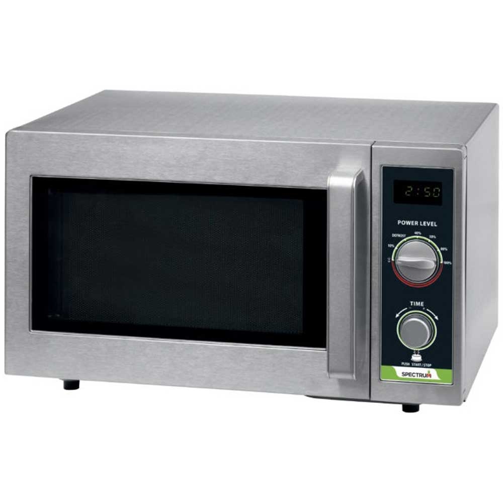 Winco Stainless Steel Dial Spectrum 1000W Commercial Microwave, 20.5 x 17.9 x 12.3 inch.