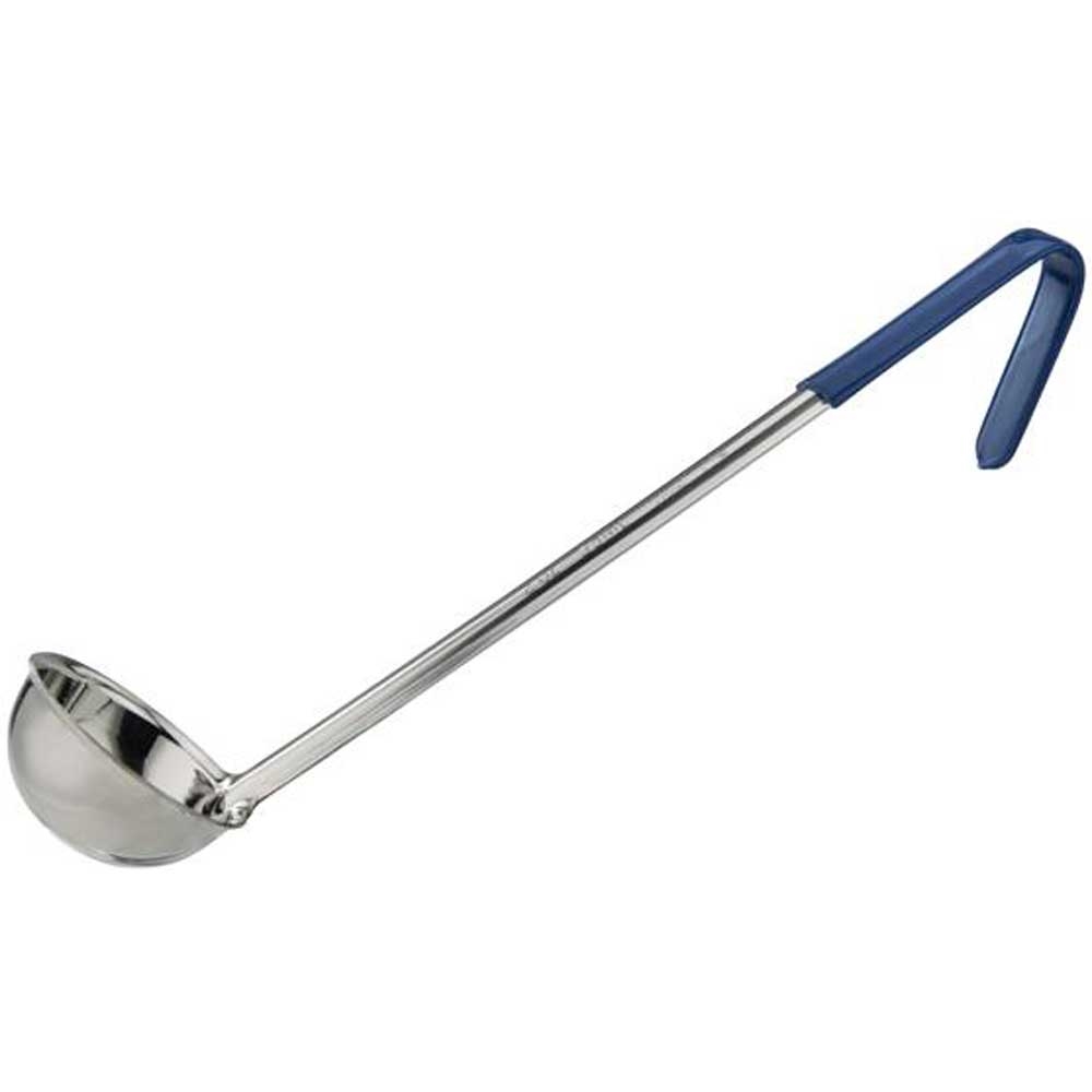 Winco Prime Stainless Steel One Piece Ladle with Blue Handle, 2 Ounce -- 12 per case.