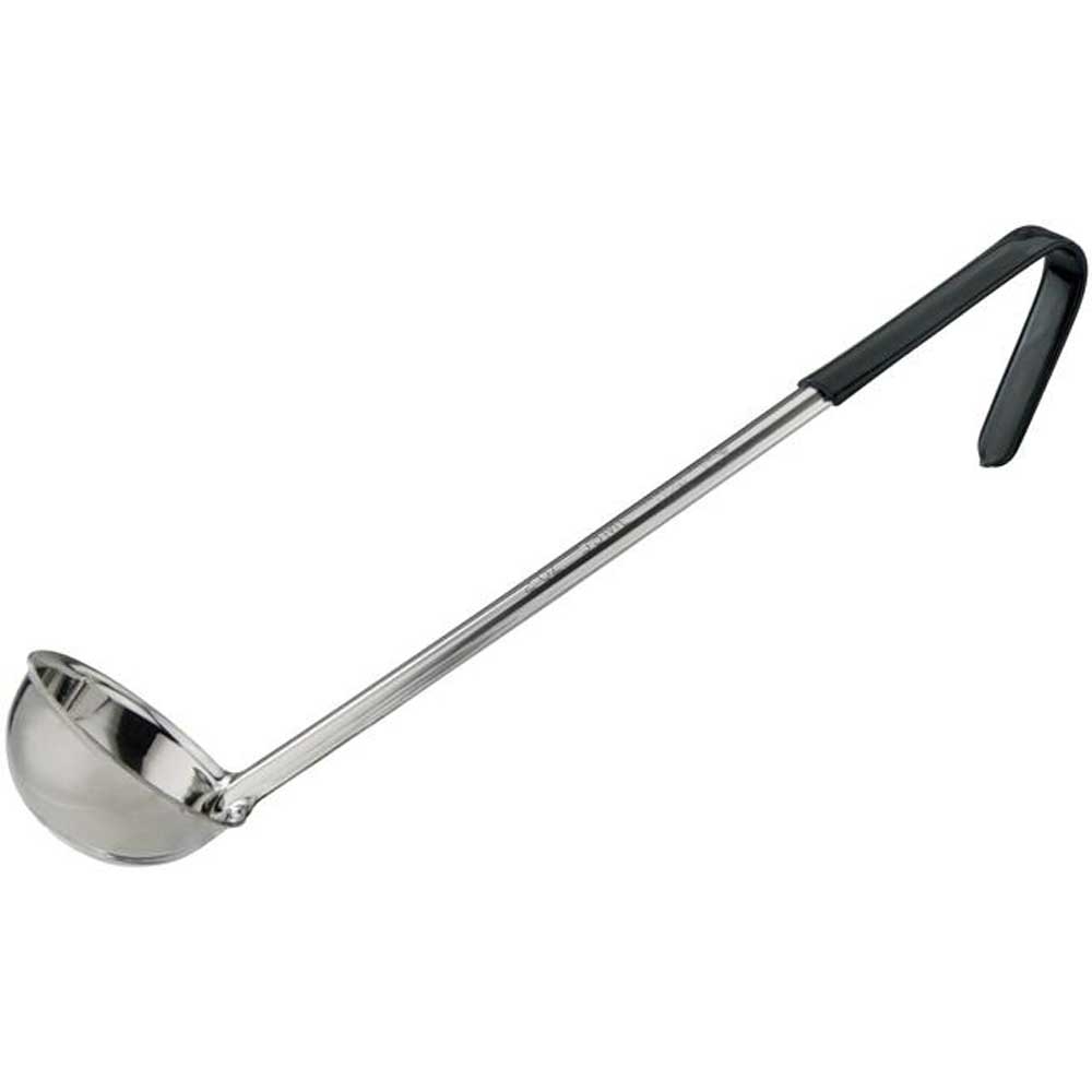 Winco Prime Stainless Steel One Piece Ladle with Black Handle, 2 Ounce -- 12 per case.