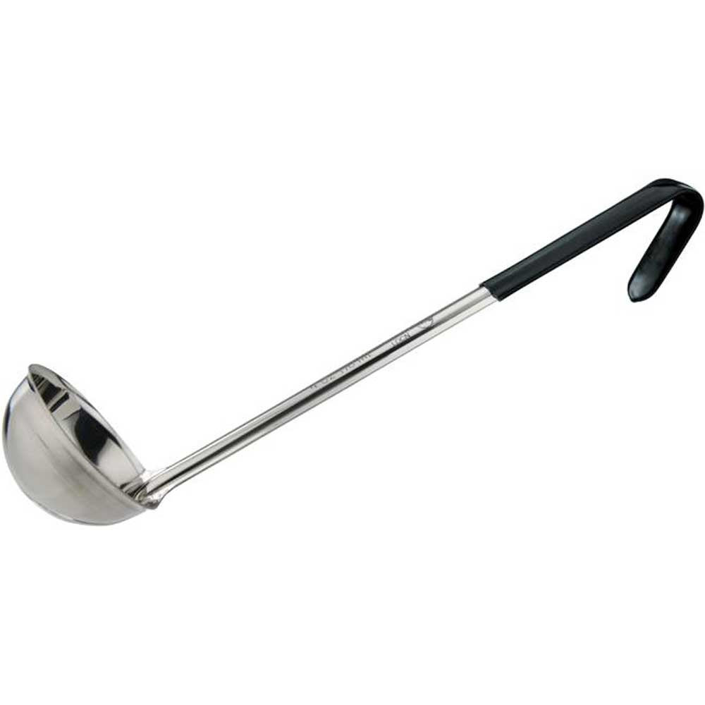 Winco Prime Stainless Steel One Piece Ladle with Black Handle, 4 Ounce -- 12 per case.