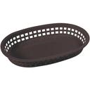 Winco Black Oval Platter Basket, 10 3/4 x 7 1/4 x 1 1/2 inch -- 3 per case.
