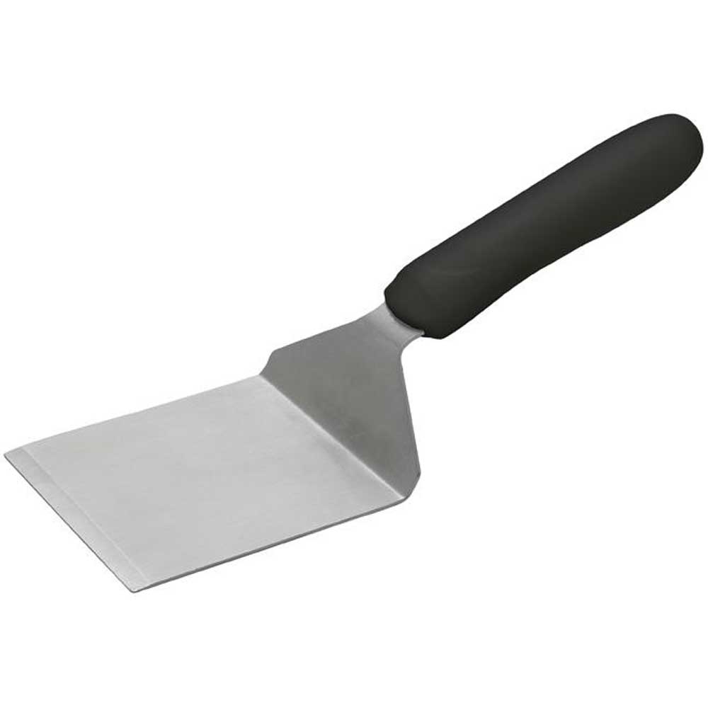 Winco Black Polypropylene Handle Steak/Burger Turner with Offset, 4 1/8 x 3 3/4 inch Blade -- 12 per case.