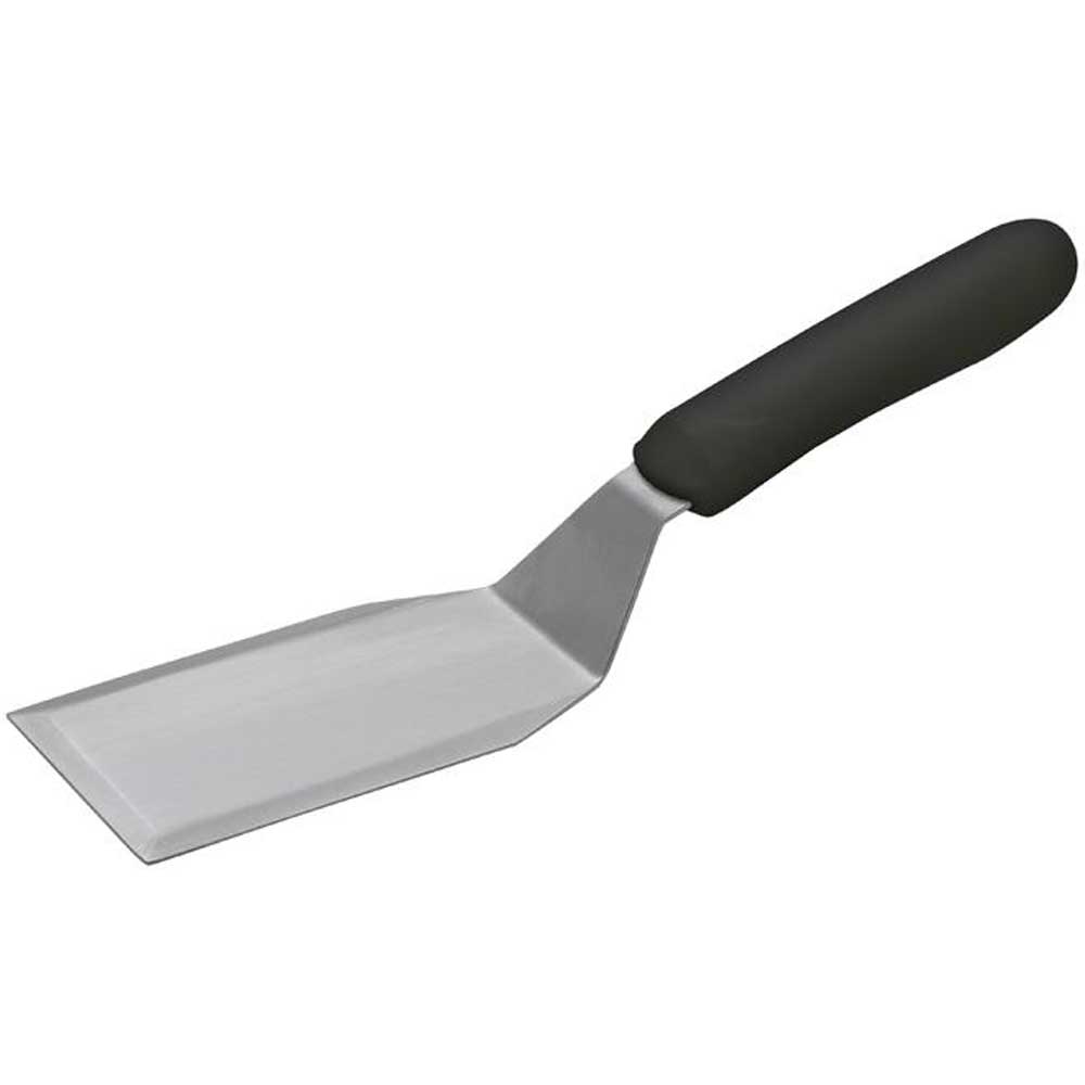 Winco Hamburger Offset Turner with Black Polypropylene Handle, 5 1/8 x 2 7/8 inch Blade -- 12 per case.