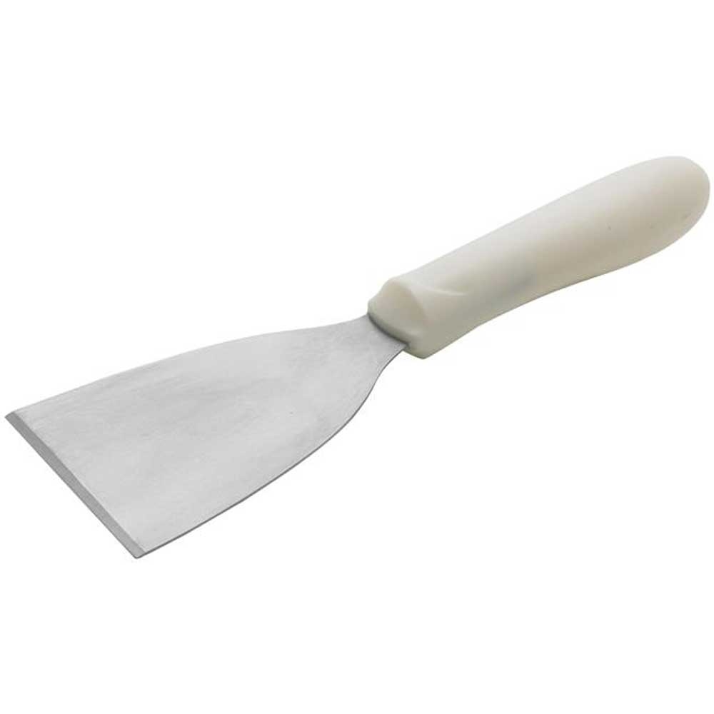 Winco White Polypropylene Handle Scraper, 4 1/2 x 3 1/8 inch Blade -- 12 per case.