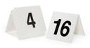 GET Enterprises inc Polypropylene White Table Tent - Numbers 1 to 25 -- 3 per case.