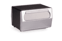 Traex Black Chrome Plated Plastic Face Two Sided Tabletop Napkin Dispenser, 5 x 8 x 6 inch.