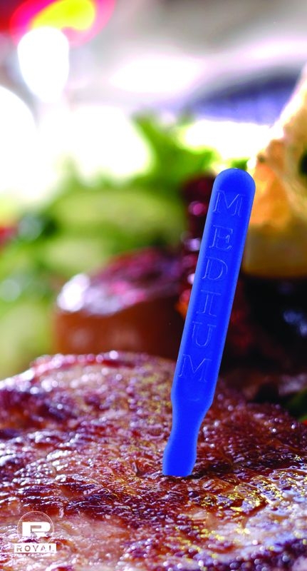 Royal Plastic Blue Medium Steak Marker -- 5000 per case.