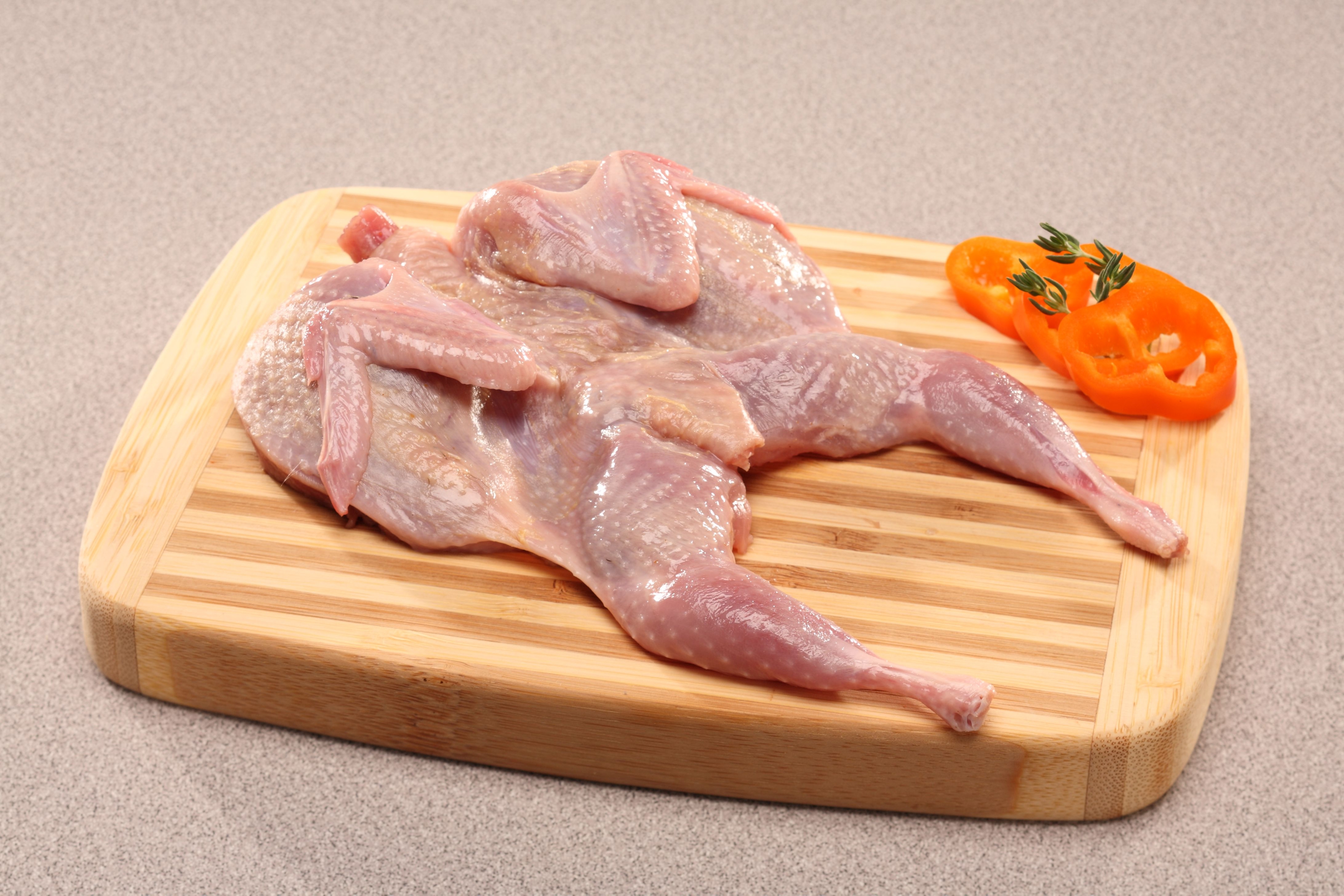 Manchester Farms Split Marinated Quail Breast -- 24 per case.