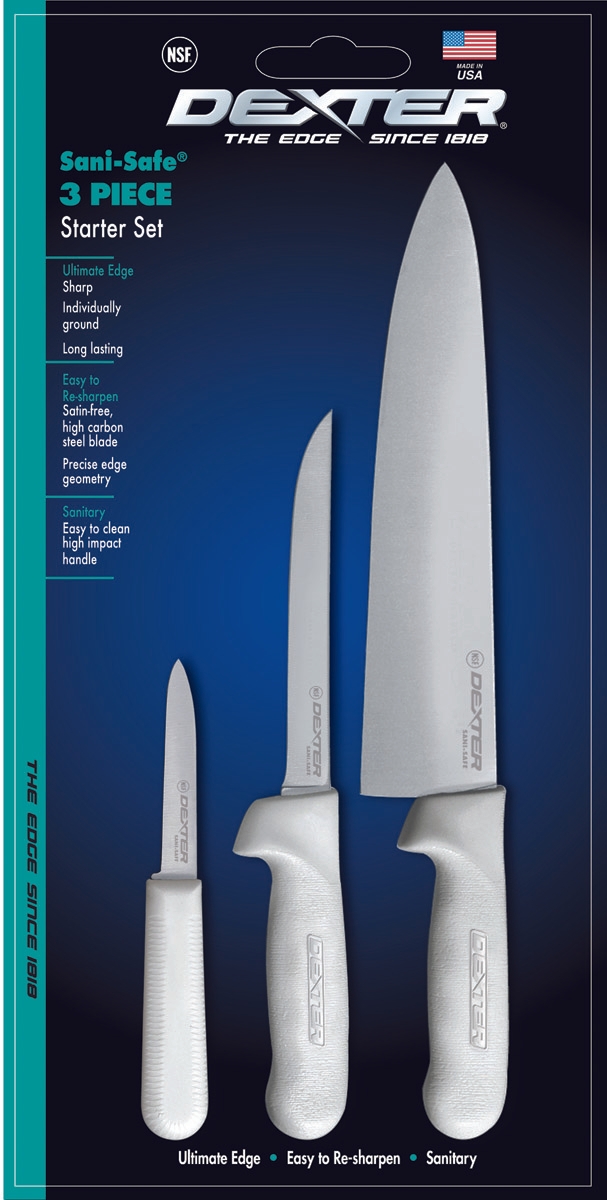 Dexter Russell Sani Safe 3 Piece Starter Kit Knife Set -- 1 set.