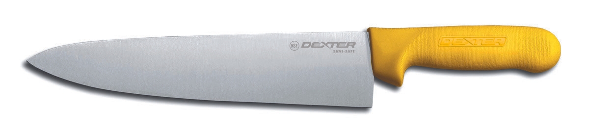 Dexter Russell Sani Safe Cooks Knife with Yellow Handle, 10 inch -- 6 per case.