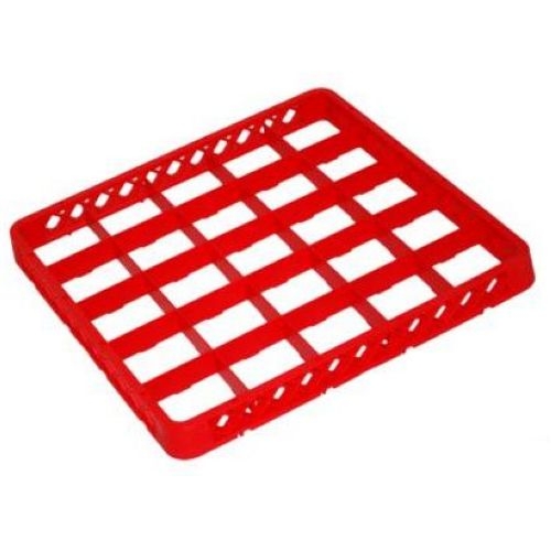 Traex 25 Compartment Red Glass Extender Rack, 19.75 x 19.75 x 1.6 inch -- 12 per case.