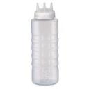 Traex Tri Tip Clear Wide Mouth Squeeze Bottle, 32 Ounce -- 12 per case.