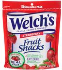 Welch's Resealable Pack Strawberry Fruit Snacks, 8 Ounce -- 9 per case