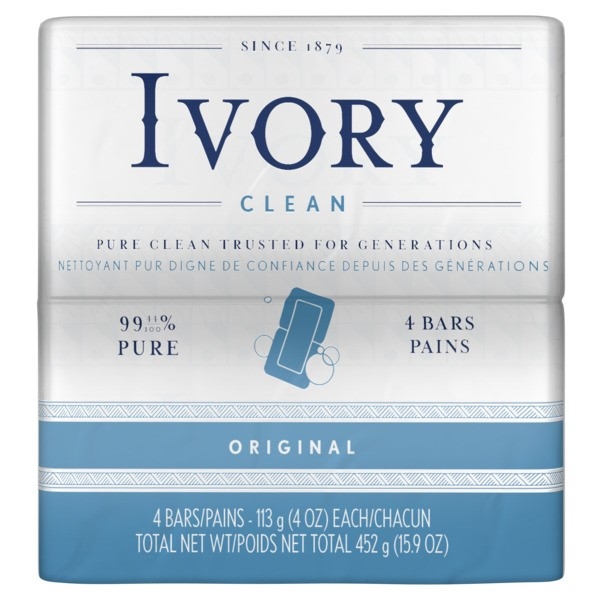 Ivory Fresh Scent Bar Soap, 4 Ounce - 4 per pack -- 18 packs per case.