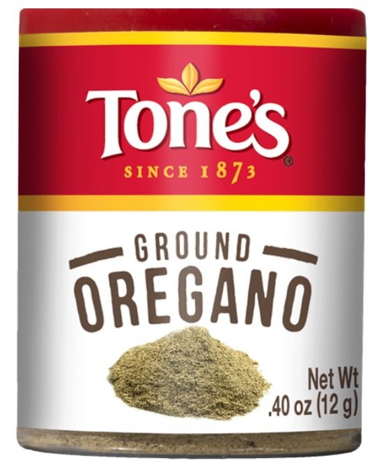 Tones Ground Oregano - 0.4 oz. jar, 144 per case