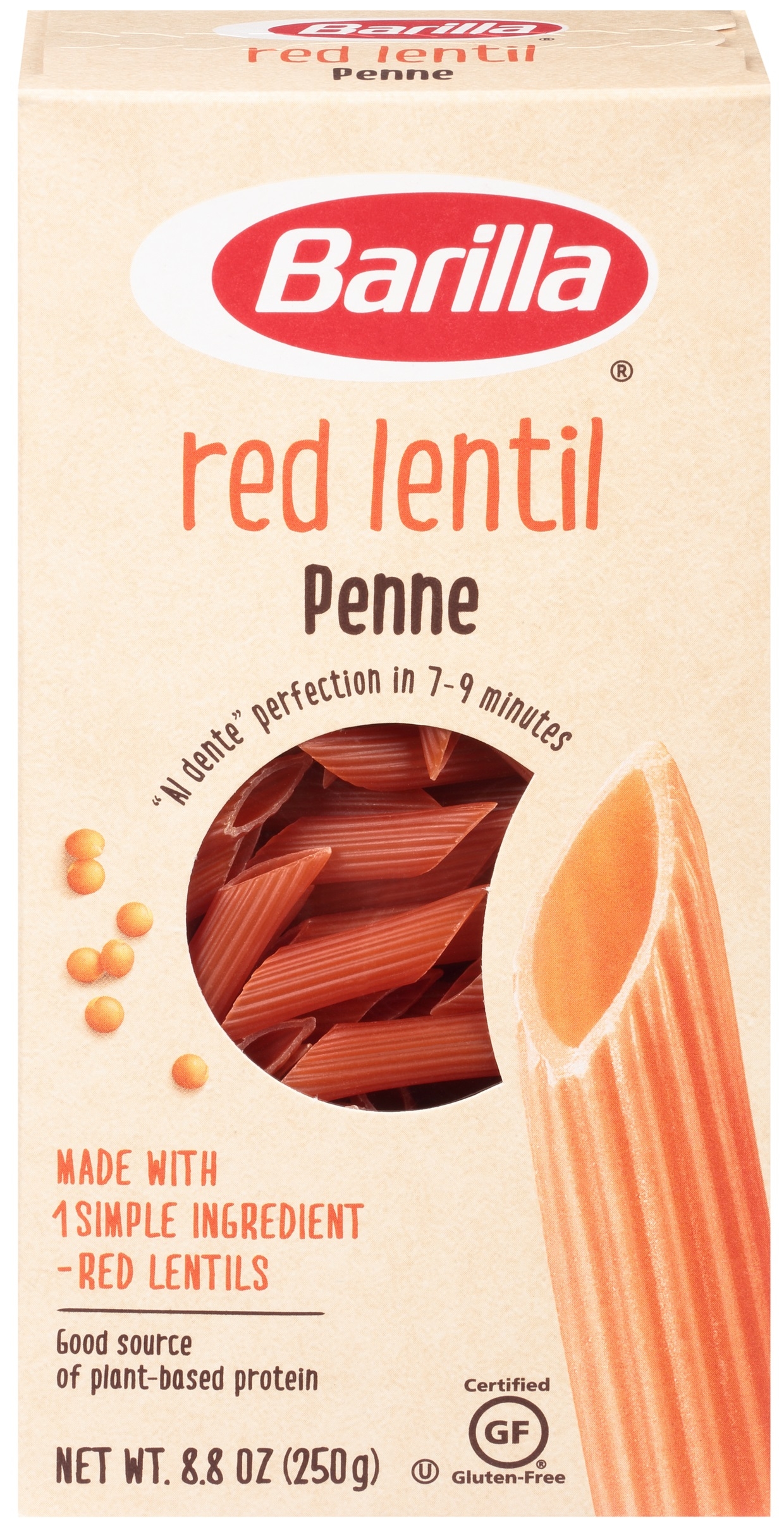Barilla Red Lentil Penne Legume, 8.8 Ounce -- 10 per case.