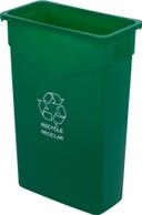 Green TrimLine Plastic Recycle Waste Container 23 Gallon -- 4 per case