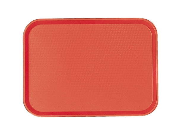 Cambro Fast Food Tray, Red, 13 13/16 X 17 3/4 inch -- 12 per case.