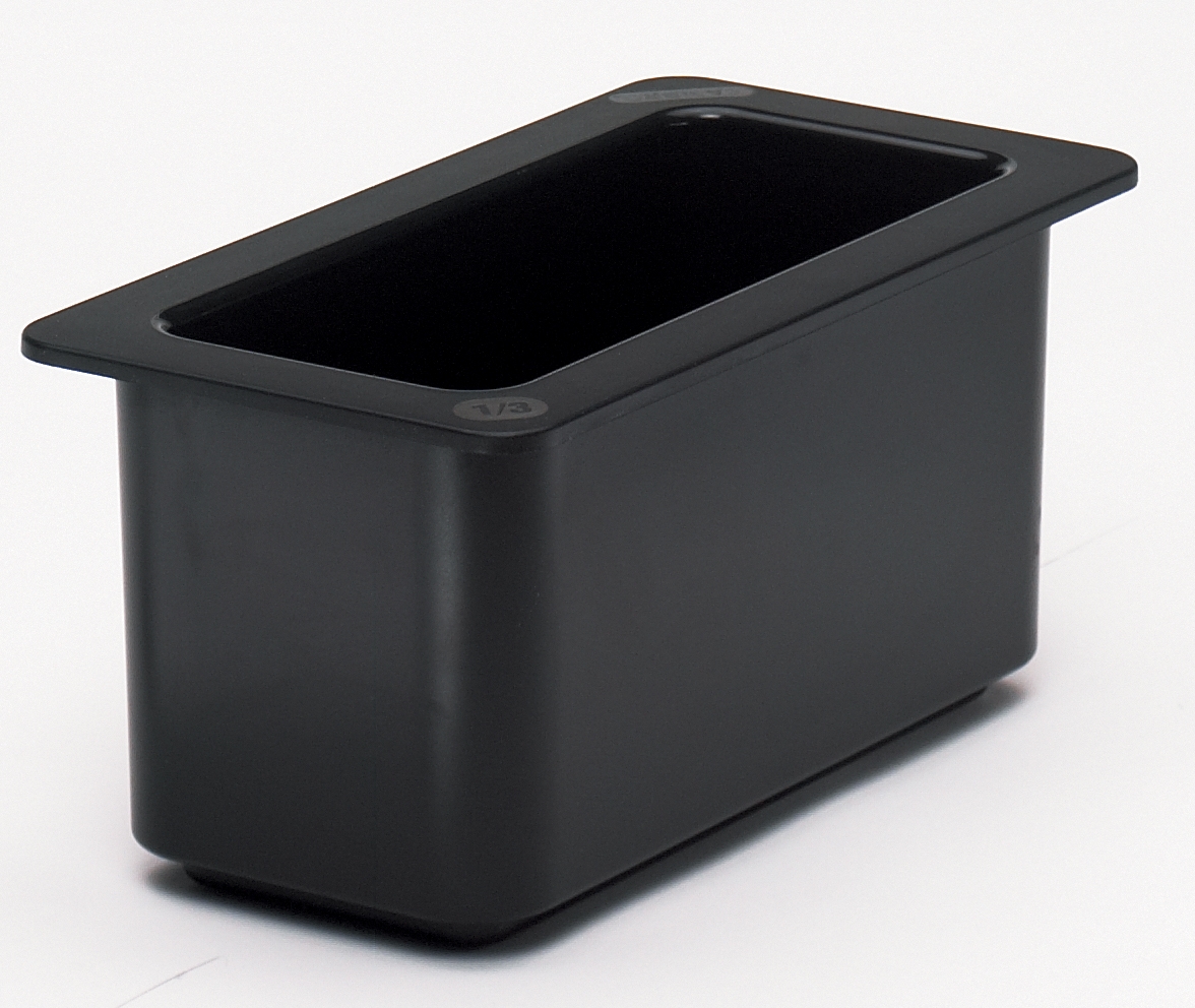 Coldfest One Third Size Food Pan, Black, 6 11/16 x 12 3/4 x 6 inch -- 1each.