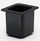 Coldfest One Sixth Size Food Pan, Black, 6 3/8 x 6 3/4 x 6 inch.