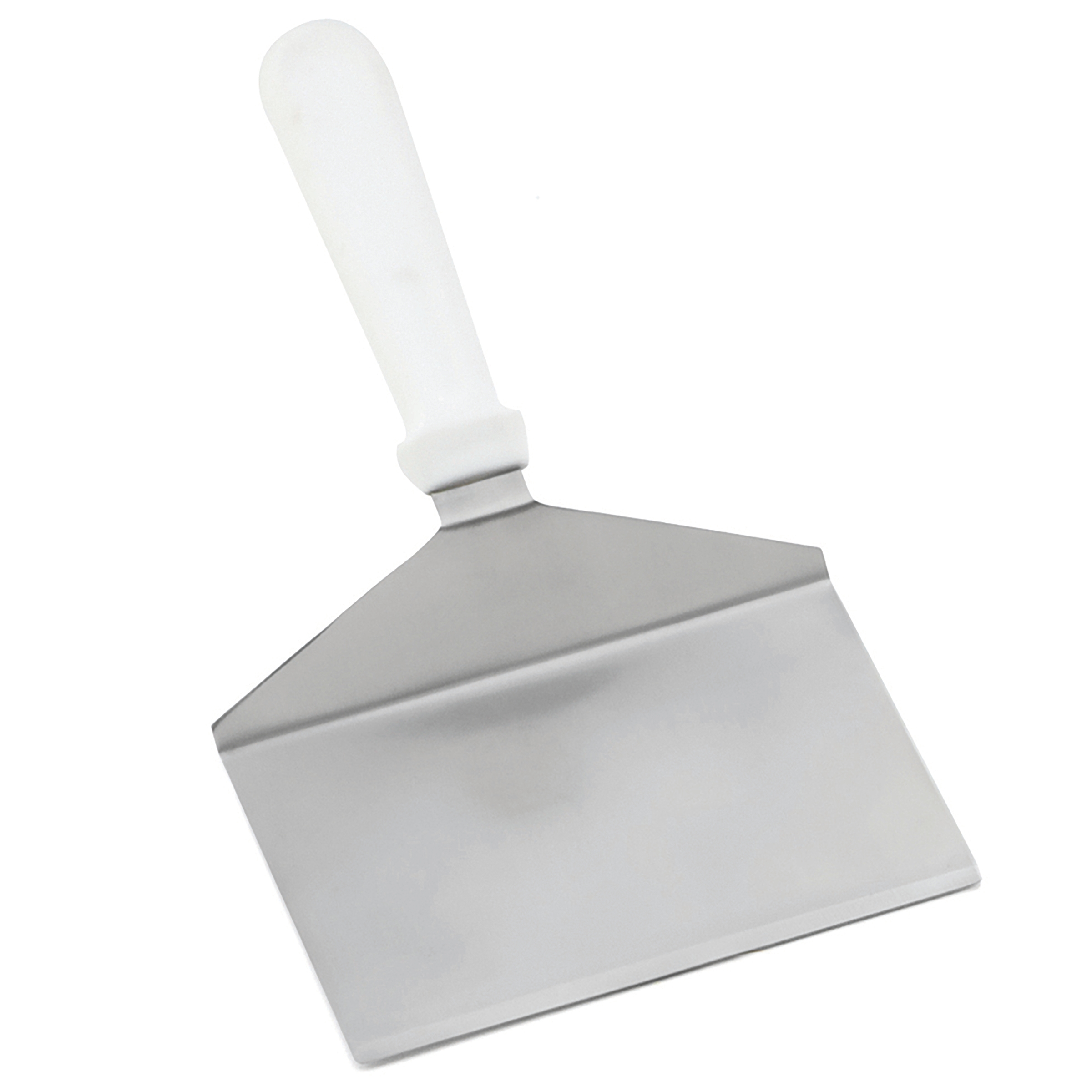 Tablecraft Stainless Steel Turner with White ABS Handle, 11 inch