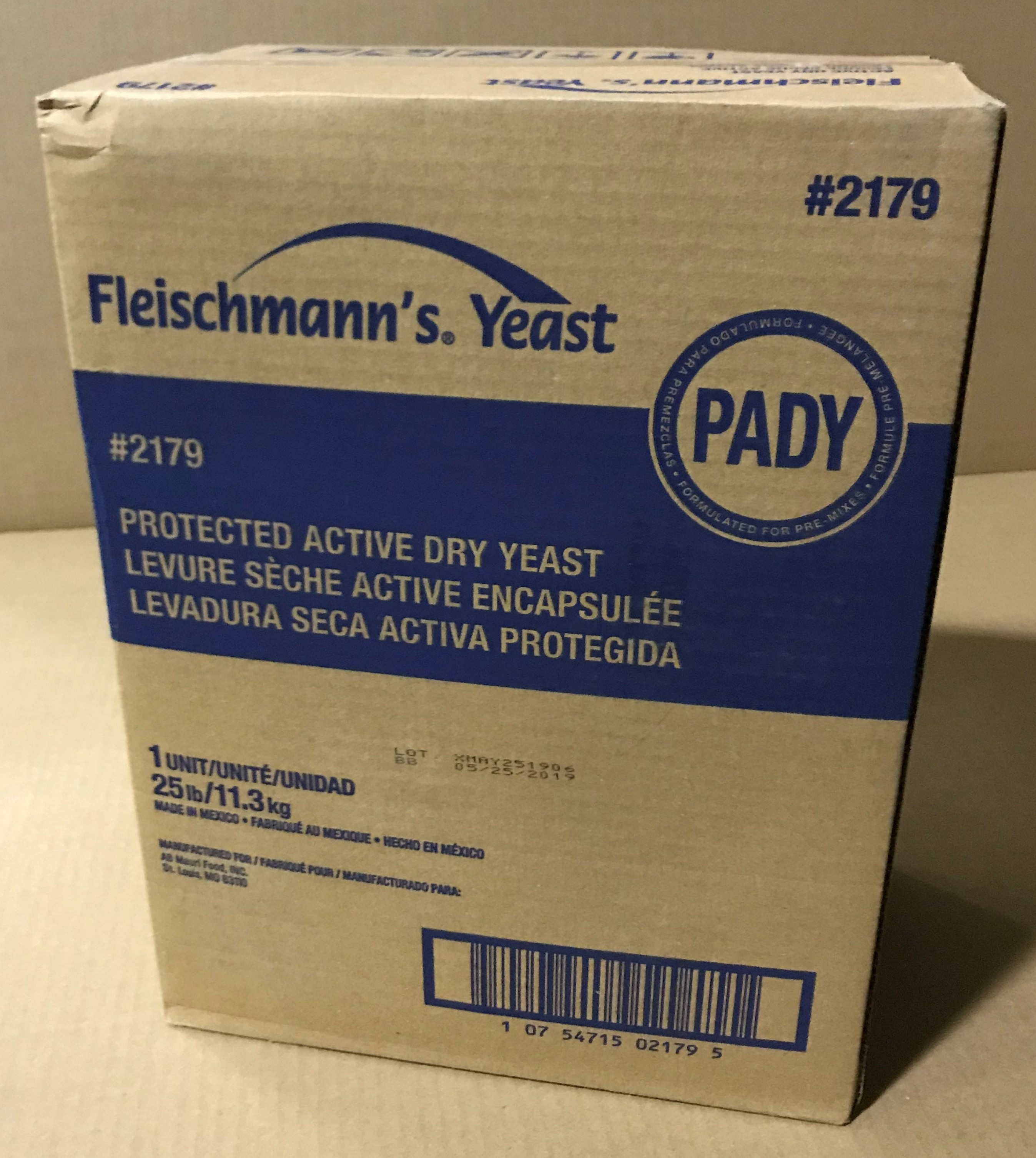 Fleischmann's Yeast Protected Active Dry Yeast, 25 Pound.