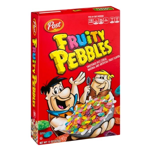 Post Fruity Pebbles Cereal, 15 Ounce -- 12 per case.