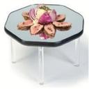 Lakeside Geneva Stacking Tired Octagon Display Mirror Tray, 15 inch.