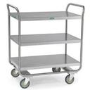 Lakeside Traditional Series Stainless Steel Medium Duty 3 Shelf Tubular Frame Assembled Utility Cart, 21 x 33 inch Shelf.