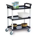 Lakeside Traditional Series KD Standard Duty Economy 3 Shelf Plastic Utility Cart, 16 x 25 1/2 inch Shelf Size.