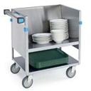 Lakeside Stainless Steel Store N Carry Dish Cart with 2 Shelf, 31 x 19 1/4 x 31 1/2 inch.