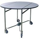 Lakeside Geneva Regular Style Standard Round Table Room Service Table, 40 x 40 x 30 inch Leaves Up Overall Size.
