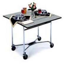 Lakeside Geneva Regular Style Standard Rectangle Table Room Service Table, 36 x 36 x 30 inch Leaves Up Overall Size.