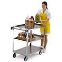 Lakeside Stainless Steel Medium Duty Traditional Series Utility Cart with 3 Shelves, 22 3/8 x 39 1/4 x 37 1/4 inch.
