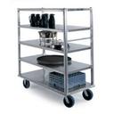 Lakeside Queen Mary Aluminum Extreme Duty 5 Shelves Banquet Cart - All Shelf Edges Down, 29 x 66 x 62 inch.
