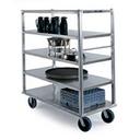 Lakeside Queen Mary Aluminum Extreme Duty 5 Shelves Banquet Cart - All Shelf Edges Down, 29 x 66 x 75 inch.