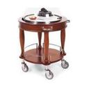Lakeside Geneva Wood Veneer Bordeaux Finish Dessert Cheese Cart, 29 1/2 x 29 1/2 x 43 3/8 inch Overall Size.