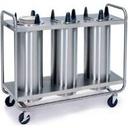 Lakeside Stainless Steel 4 Stack Non Heated Regular Open Tubular Frame Plate Dispenser - 5 7/8 to 6 1/2 inch Accommodate Plate Size.