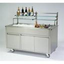 Lakeside Geneva Stainless Steel Body and Stainless Finish Portable Back Bar, 5 Feet.