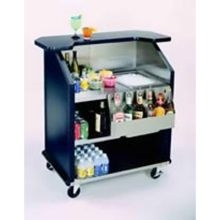 Lakeside Geneva Stainless Steel Interior with Laminate Exterior Finish Portable Bar, 27 3/4 x 43 x 45 inch.
