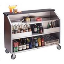 Lakeside Geneva Stainless Steel Interior with Laminate Exterior Finish Portable Bar, 80 Pound Ice Bin Capacity.